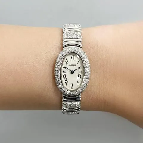 Cartier Baignoire W1518956 18mm White gold White 7