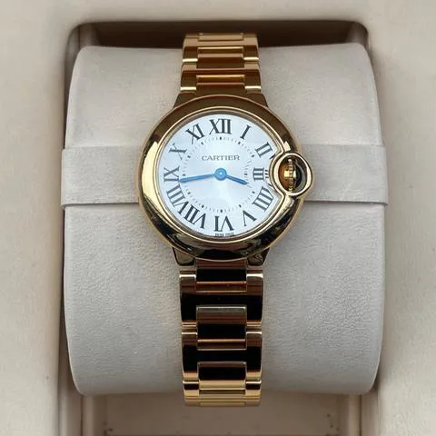 Cartier Ballon Bleu W69001Z2 28mm Yellow gold Silver