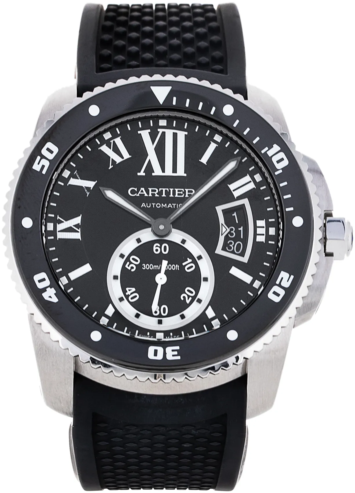 Cartier Calibre de Cartier W7100056 42mm Stainless steel Black