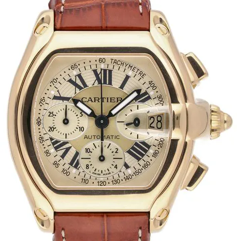 Cartier Roadster 2619 48mm Yellow gold Champagne