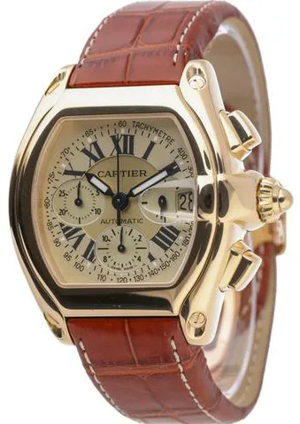 Cartier Roadster 2619 48mm Yellow gold Champagne 1