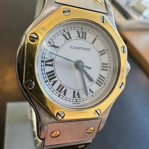 Cartier Santos 0907 25mm Yellow gold and Stainless steel White 5