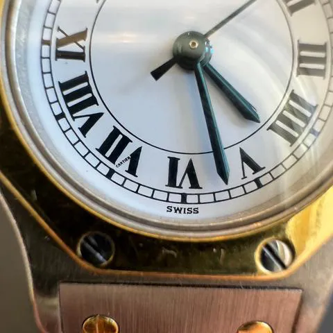 Cartier Santos 0907 25mm Yellow gold and Stainless steel White 2