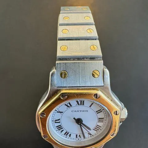 Cartier Santos 0907 25mm Yellow gold and Stainless steel White 3