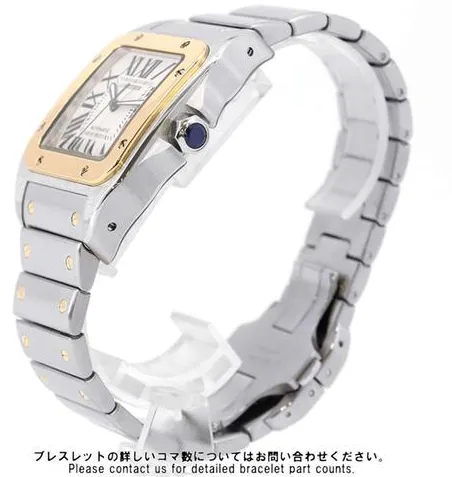 Cartier Santos 100 W200728G 41.5mm Yellow gold and Stainless steel Silver 1