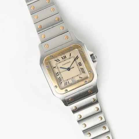 Cartier Santos Galbée 187901 29mm Yellow gold and Stainless steel White