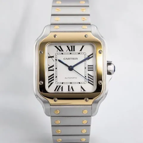 Cartier Santos W2SA0007 35mm Yellow gold and Stainless steel Silver