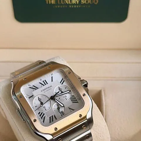 Cartier Santos W2SA0008 44mm Yellow gold and Stainless steel Silver 1