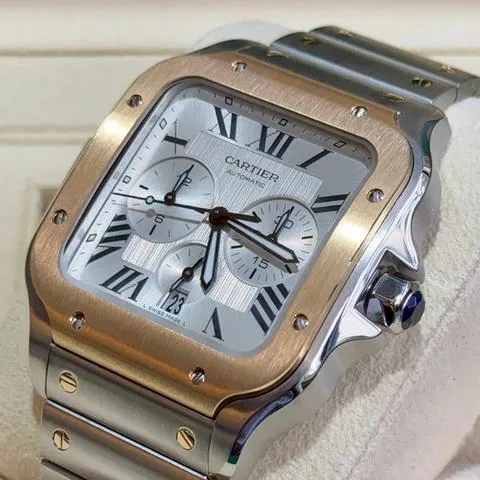 Cartier Santos W2SA0008 44mm Yellow gold and Stainless steel Silver 3