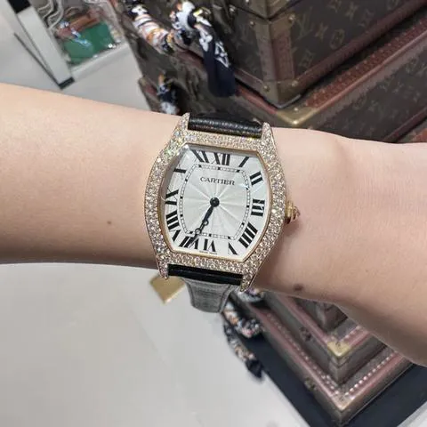 Cartier Tortue WA503951 43mm Rose gold Silver 1