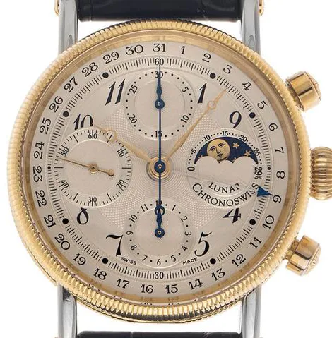 Chronoswiss Lunar CH7522 38mm Yellow gold and Stainless steel Silver