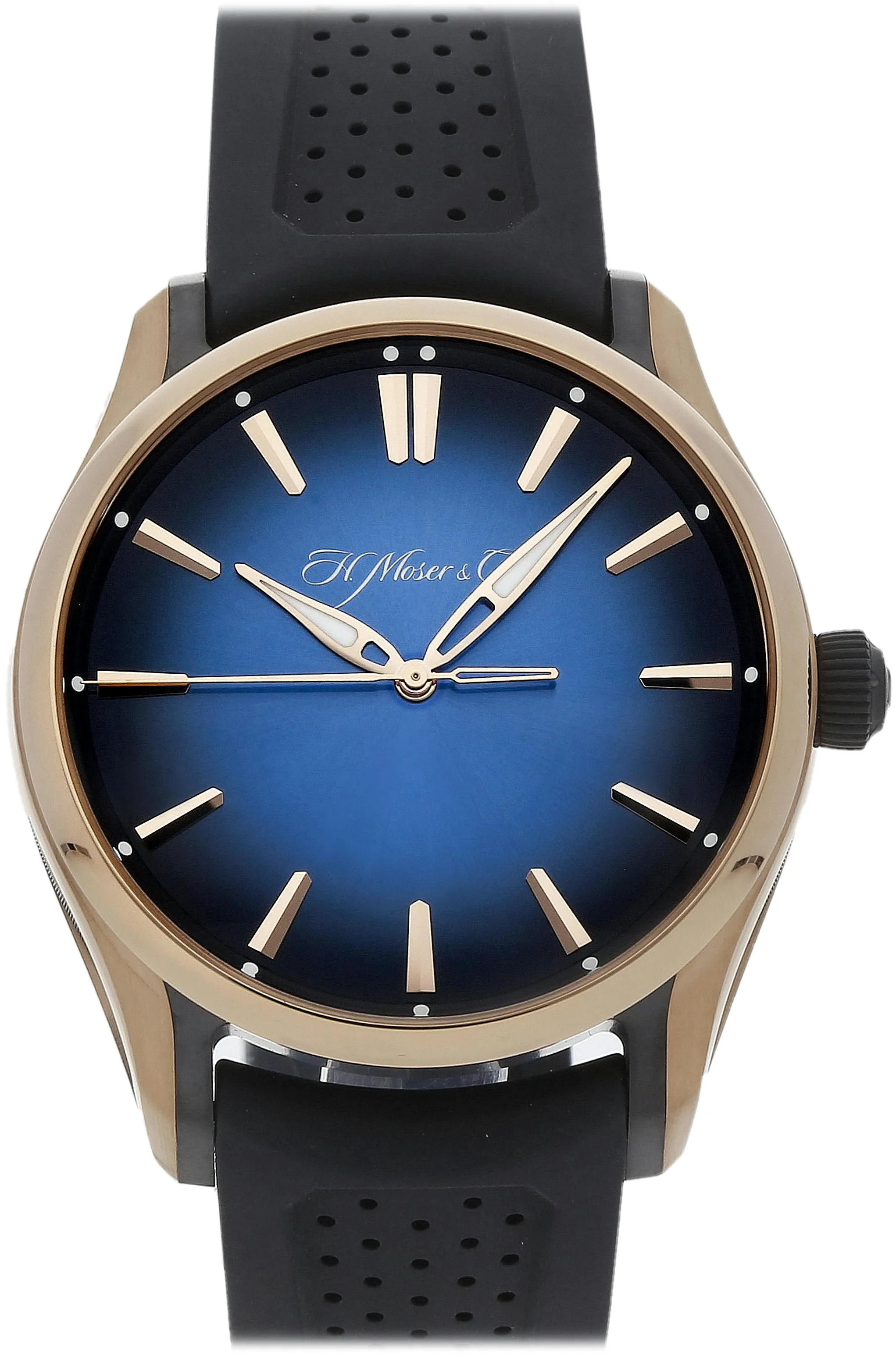 H. Moser & Cie. Pioneer 3200-0903 42mm Titanium Blue