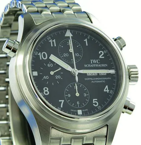 IWC Pilot Double Chronograph IW3713 42mm Stainless steel Black 4