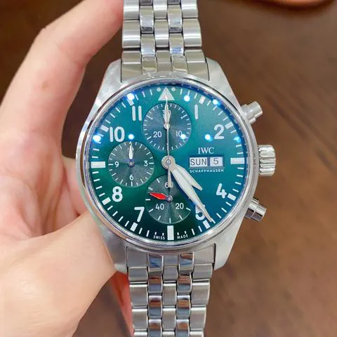 IWC Pilot IW388104 41mm Stainless steel Green