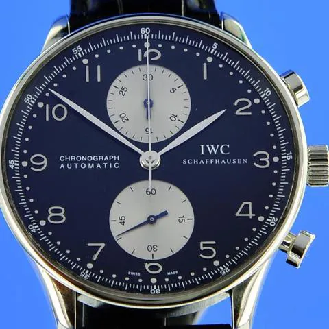 IWC Portuguese Chronograph 3714 41mm Stainless steel Black