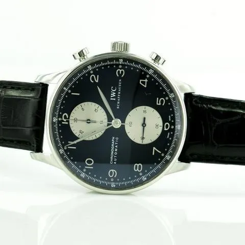 IWC Portuguese Chronograph 3714 41mm Stainless steel Black 1