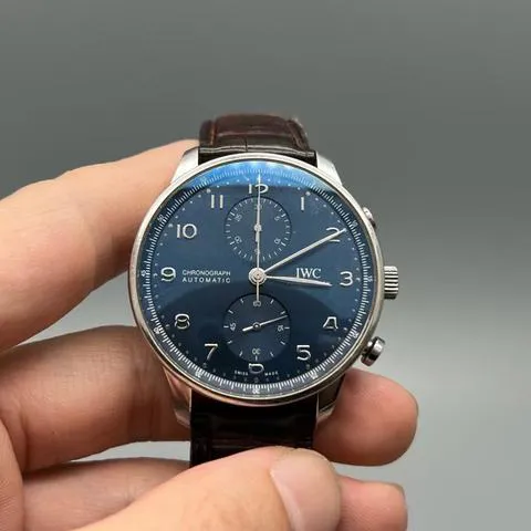 IWC Portuguese Chronograph IW371606 41mm Stainless steel Blue