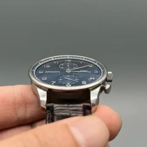 IWC Portuguese Chronograph IW371606 41mm Stainless steel Blue 2