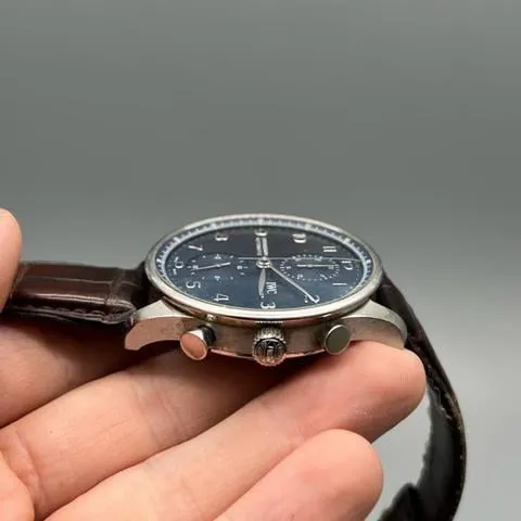 IWC Portuguese Chronograph IW371606 41mm Stainless steel Blue 3