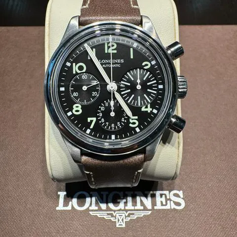 Longines Heritage L2.816.4.53.2 41mm Stainless steel Black 6