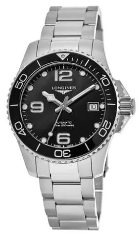 Longines HydroConquest L37804566 39mm Stainless steel Black