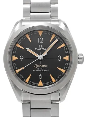 Omega Railmaster 220.10.40.20.01.001 40mm Stainless steel Black