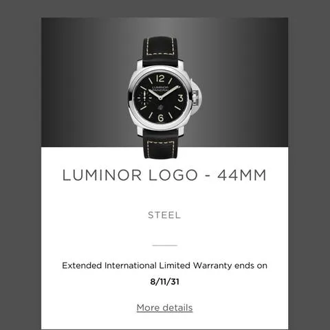 Panerai Luminor PAM01084 44mm Stainless steel Black 18