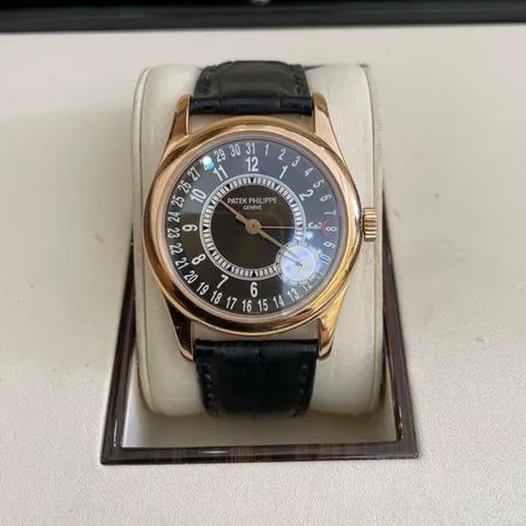 Patek Philippe Calatrava 6000R 37mm Rose gold Brown 1