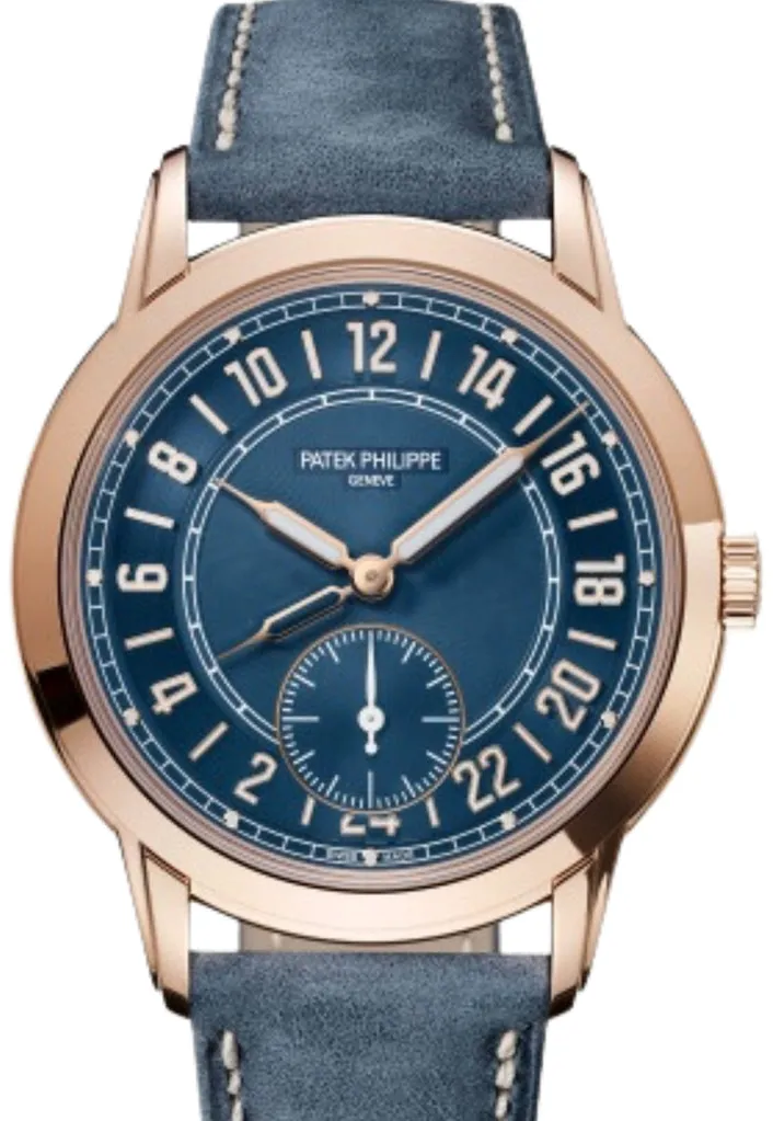 Patek Philippe Travel Time 5224R-001 42mm Rose gold Blue