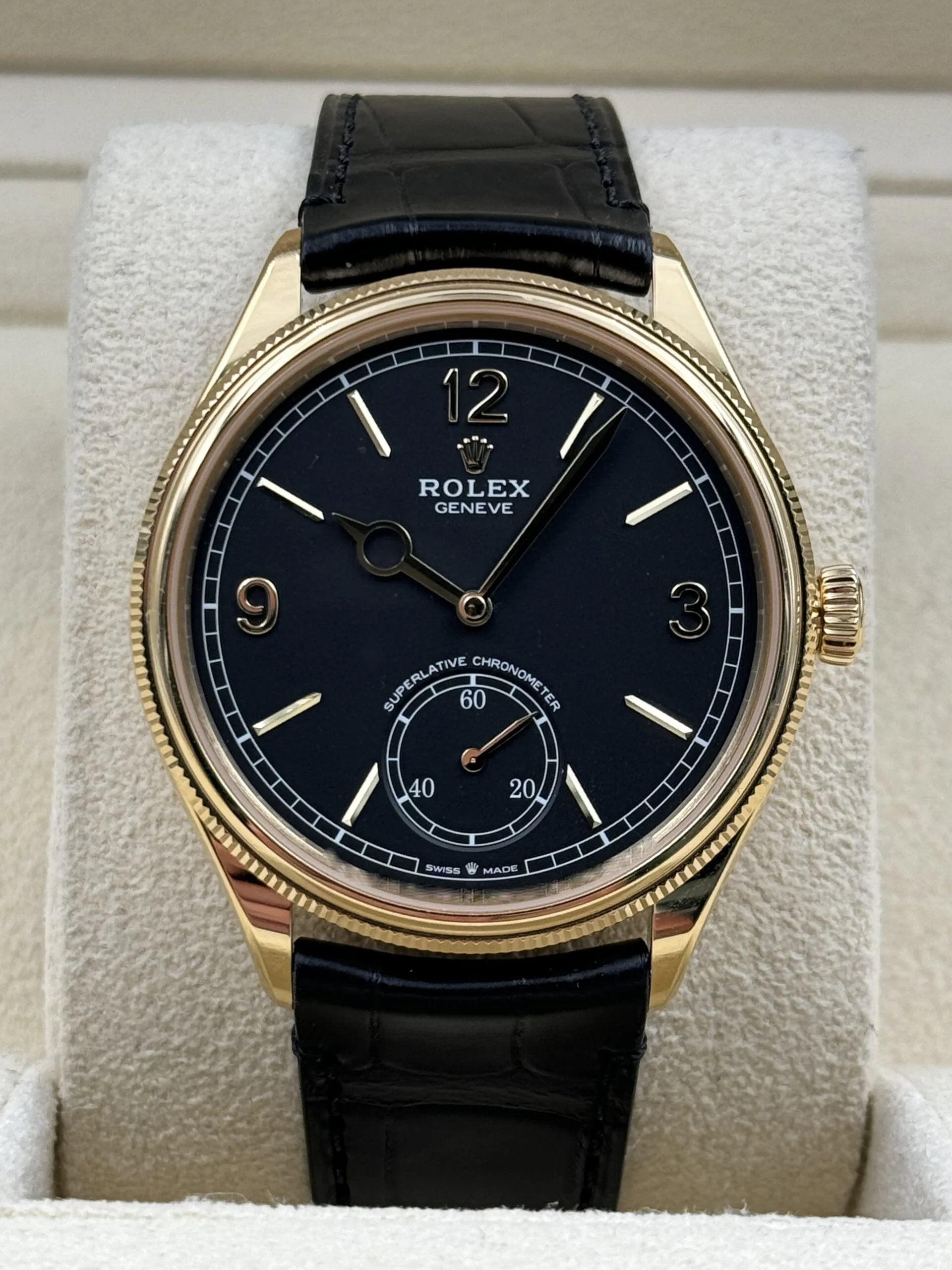 Rolex 1908 52508 39mm Yellow gold Black