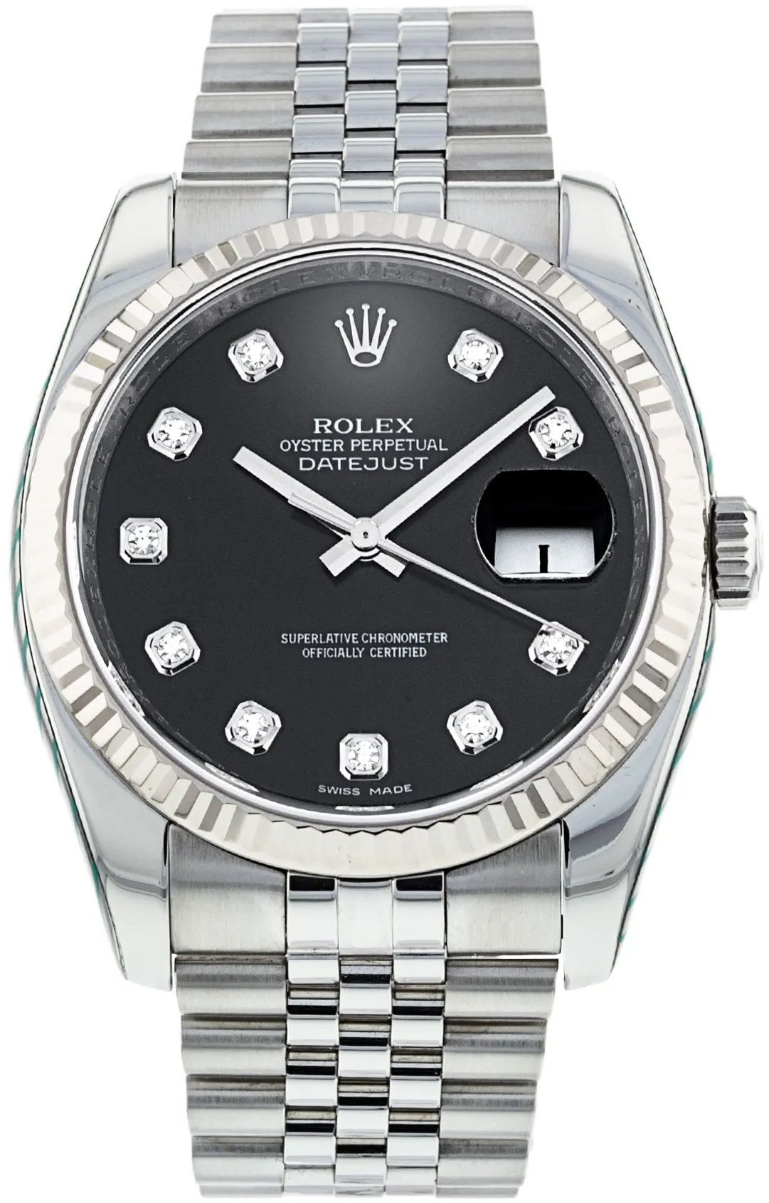 Rolex Datejust 36 116234 36mm White gold and Stainless steel Black