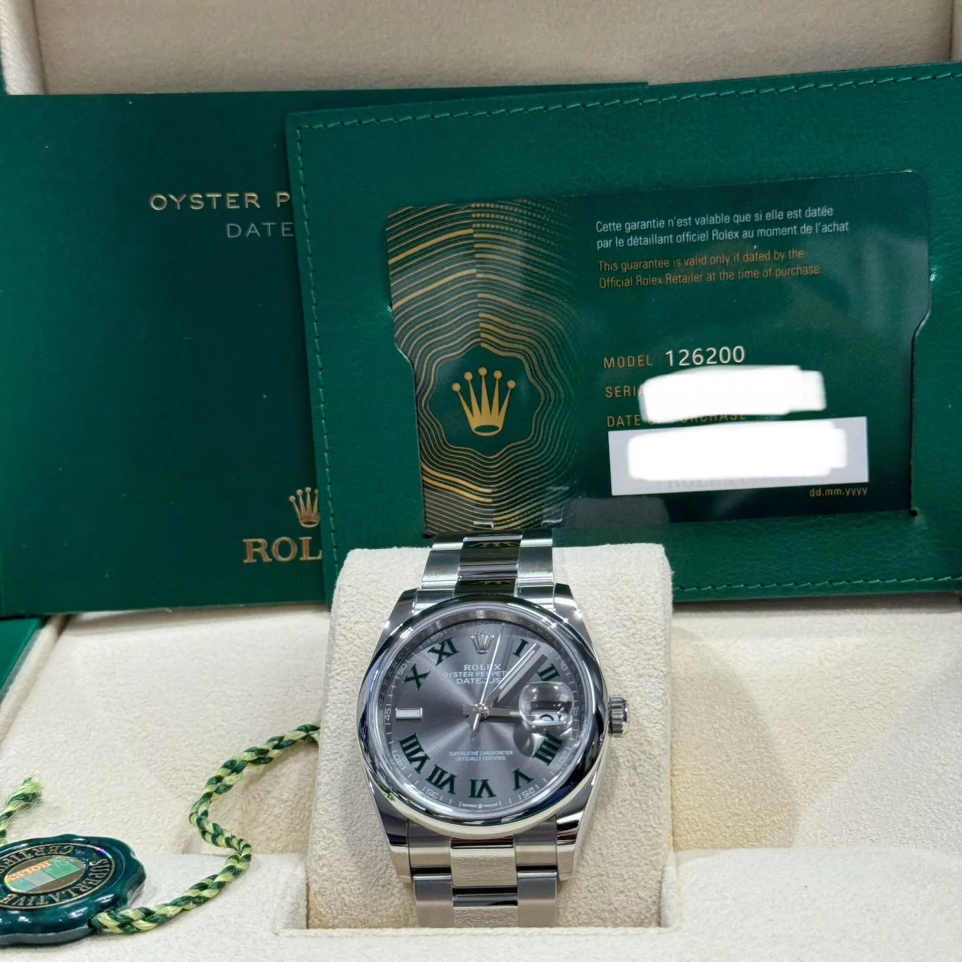 Rolex Datejust 36 126200-0018 36mm Oystersteel Gray