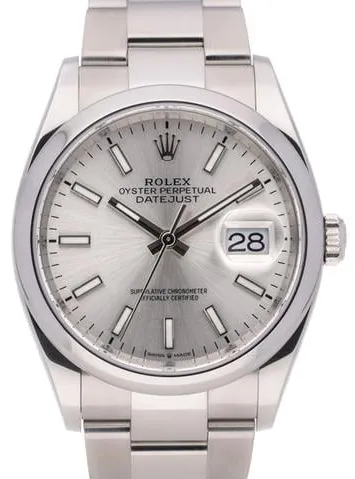 Rolex Datejust 36 126200 36mm Stainless steel Silver