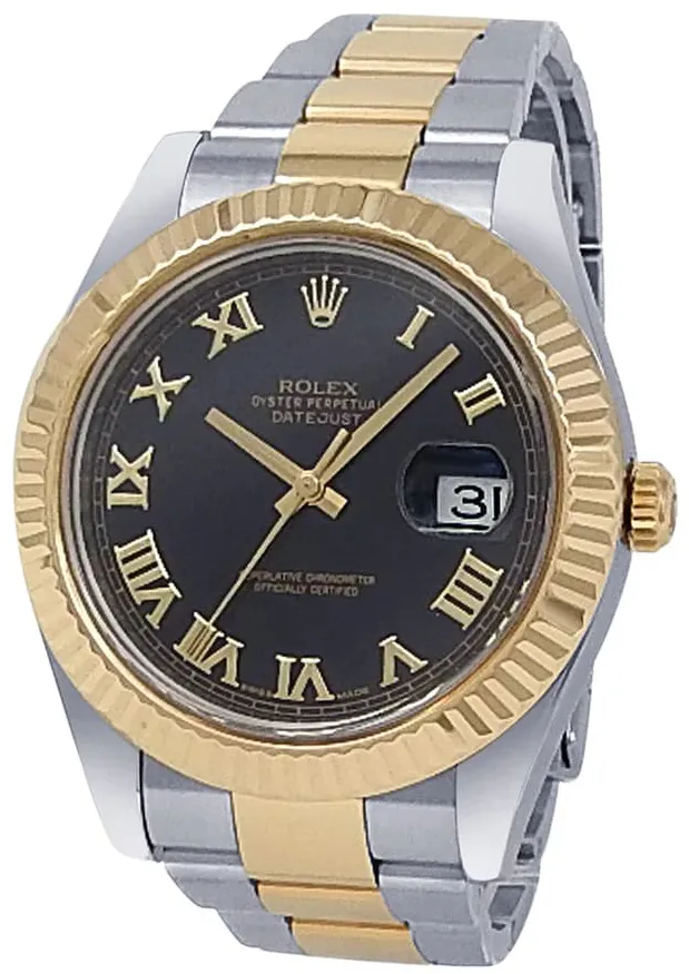 Rolex Datejust II 116333-0003 41mm Yellow gold Black