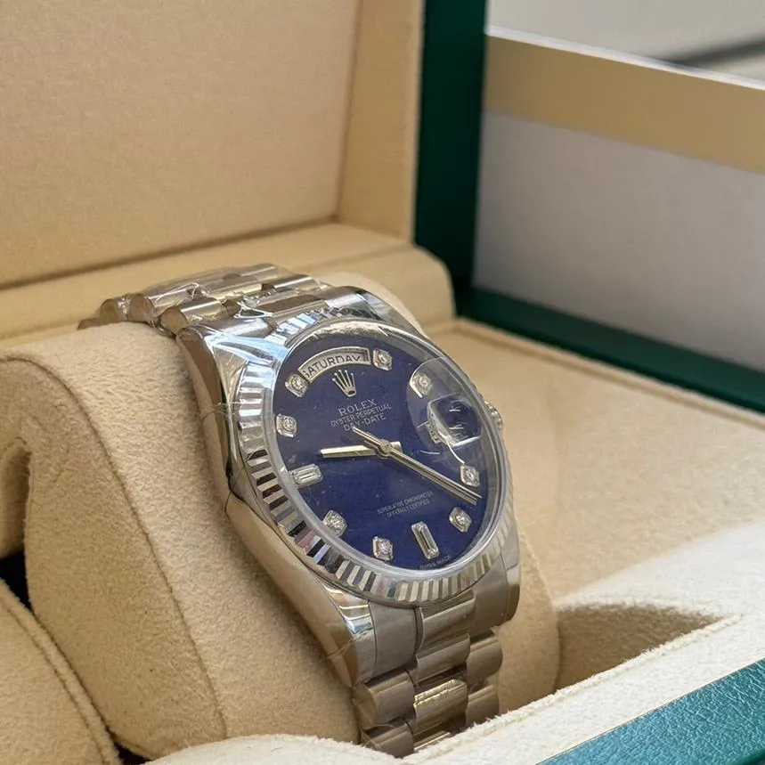 Rolex Day-Date 36 118239-0276 36mm White gold Blue 1