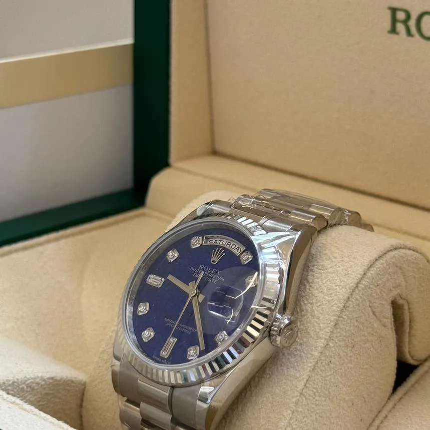 Rolex Day-Date 36 118239-0276 36mm White gold Blue 2