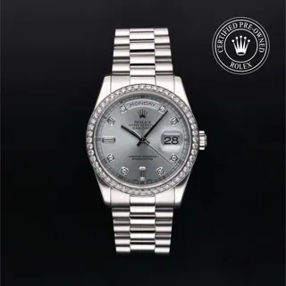 Rolex Day-Date 36 118346 Platinum Blue