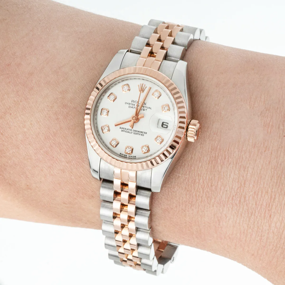 Rolex Lady-Datejust 179171 26mm Rose gold and Stainless steel White 7