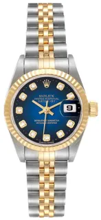 Rolex Lady-Datejust 69173 Yellow gold and Stainless steel Blue