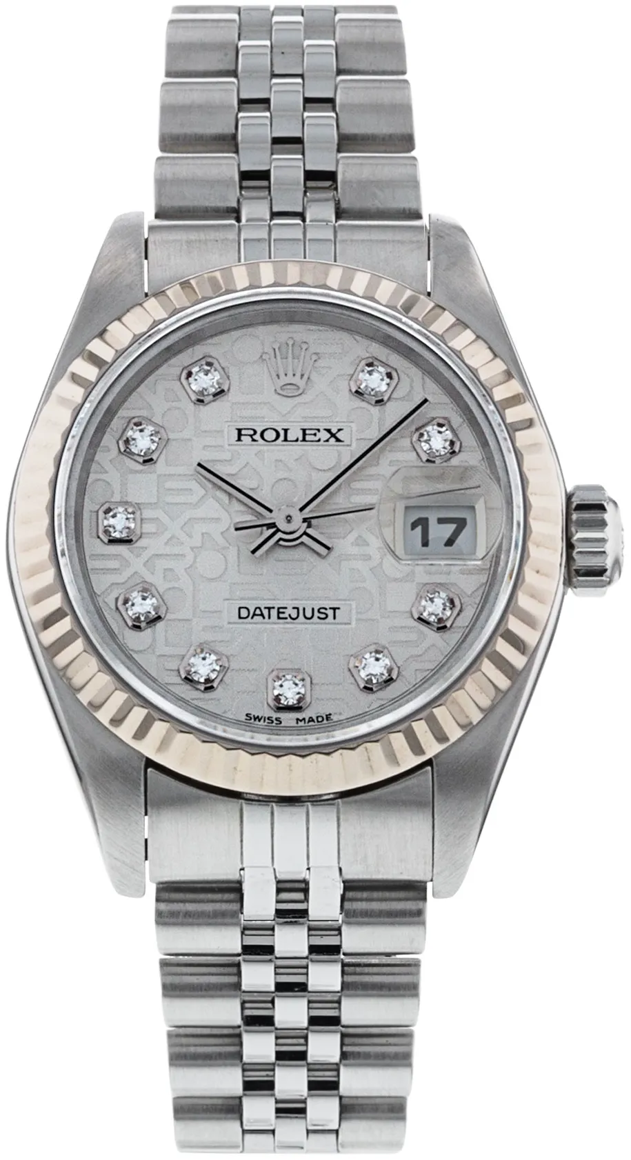 Rolex Lady-Datejust 79174 26mm White gold and Stainless steel Blue