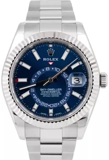 Rolex Sky-Dweller 326934-0003 White gold and Stainless steel Blue