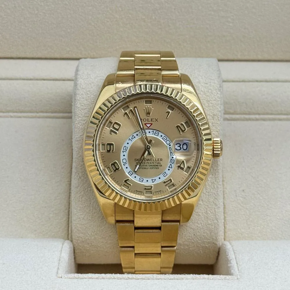 Rolex Sky-Dweller 326938-0002 42mm Yellow gold Champagne