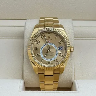 Rolex Sky-Dweller 326938-0002 Yellow gold Champagne