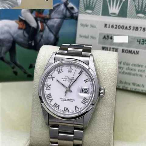 Rolex Datejust 36 16200 36mm Stainless steel White