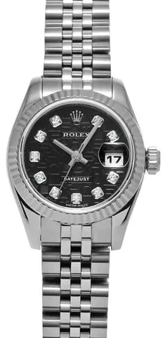 Rolex Lady-Datejust 179174G 26mm Stainless steel Black