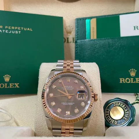 Rolex Datejust 36 116231 36mm Yellow gold and Stainless steel Mother-of-pearl