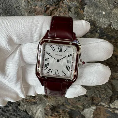 Cartier Santos Dumont WGSA0053 43.5mm Platinum Silver 6