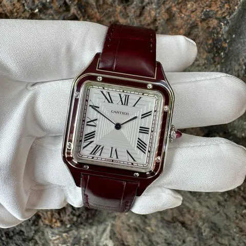 Cartier Santos Dumont WGSA0053 43.5mm Platinum Silver 7