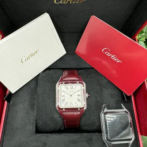 Cartier Santos Dumont WGSA0053 43.5mm Platinum Silver 10