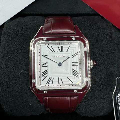 Cartier Santos Dumont WGSA0053 43.5mm Platinum Silver 11